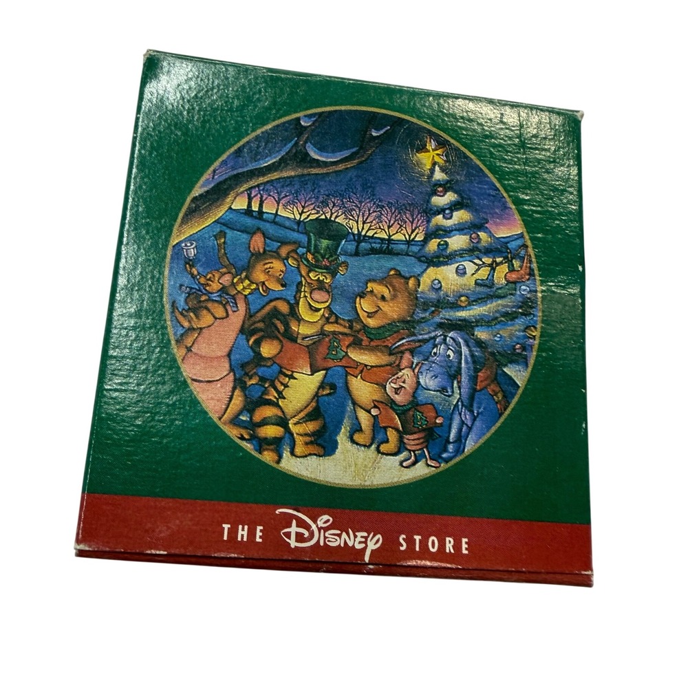 Vintage 1997 Disney Store Winnie the Pooh Friends Ceramic Christmas Ornament